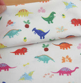 彩色恐龍圖案布料,可愛,兒童,縫紉,被子,韓國製造,半碼